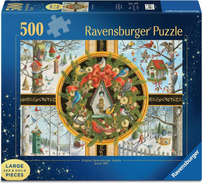 RAVENSBURGER Puzzle Vánoční zpěvné ptactvo XXL 500 dílků