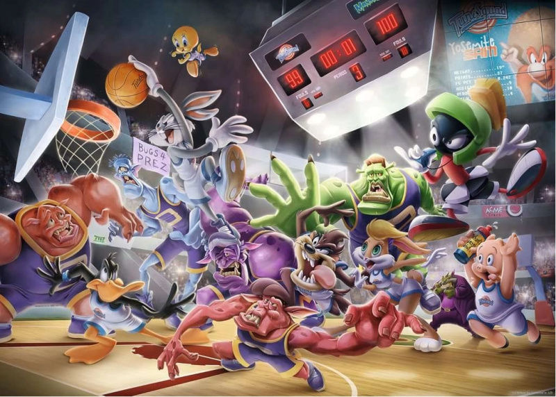 RAVENSBURGER Space Jam: Závěrečná smeč 1000 dílků