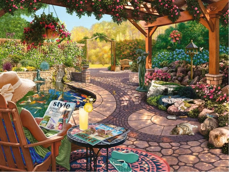 RAVENSBURGER Pohoda v útulné zahradě XL 750 dílků