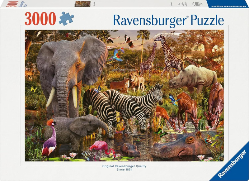 Ravensburger puzzle Africký svět zvířat 3000 dílků