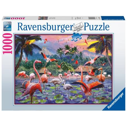 Ravensburger Růžoví plameňáci Puzzle 1000 dílků