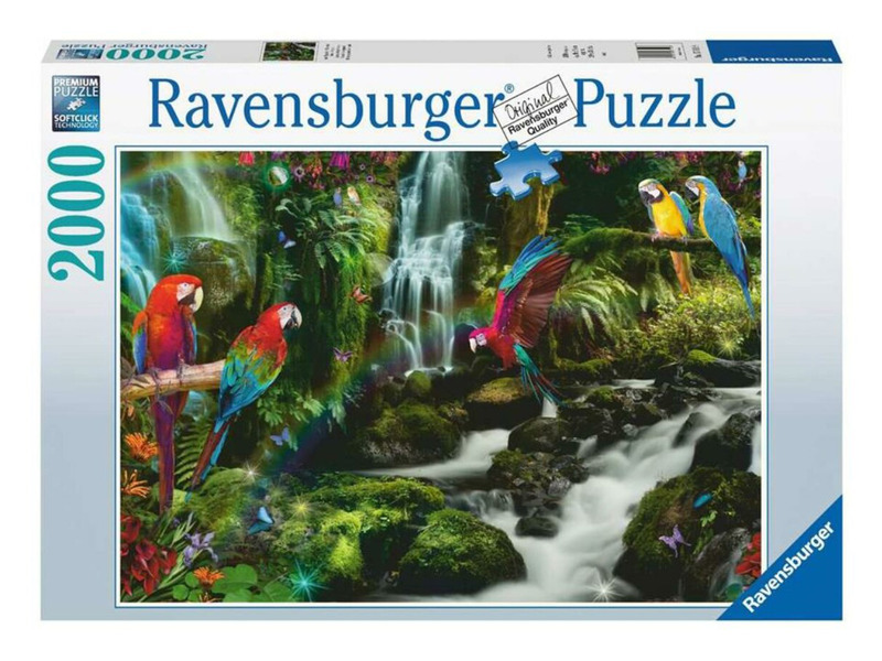 Puzzle 2000 prvků Papoušci v džungli