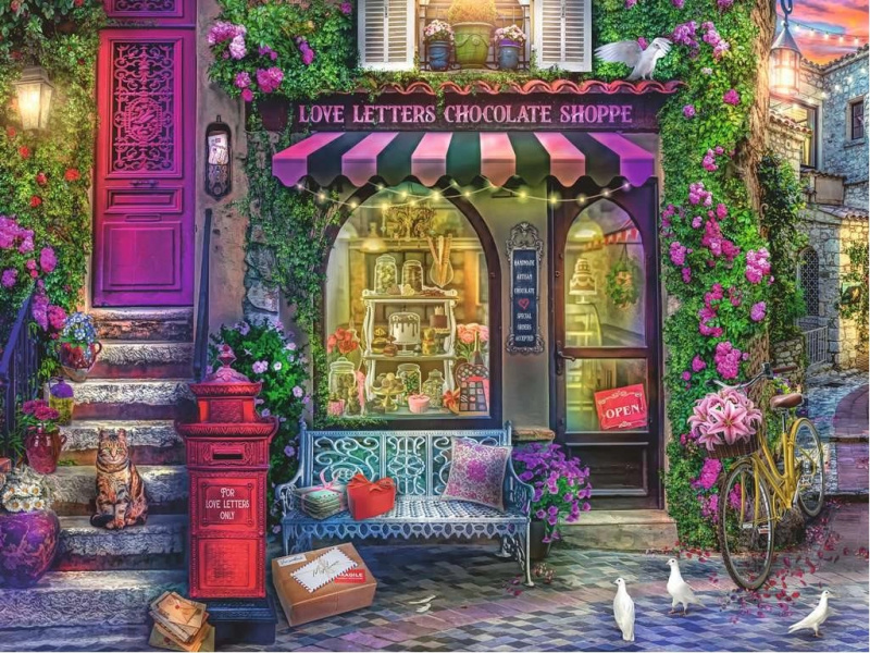 RAVENSBURGER Milostné dopisy a čokoláda 1500 dílků