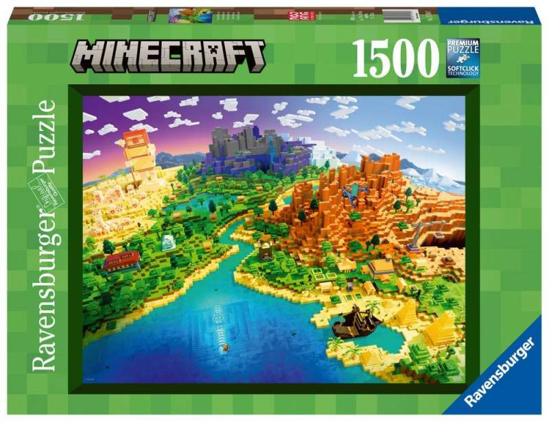 Ravensburger Minecraft: Svět Minecraftu Puzzle 1500 dílků