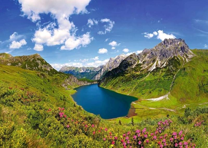 RAVENSBURGER Jezero Tappenkarsee Kleinarl Rakousko 1000 dílků
