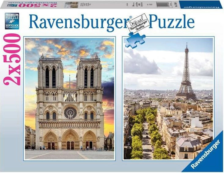 RAVENSBURGER Návštěva Paříže 2x500 dílků