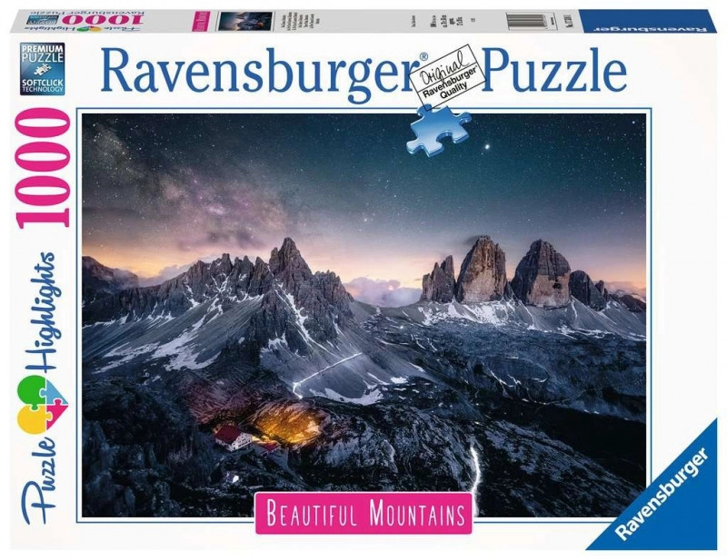 Ravensburger 173181 Dechberoucí hory: Dolomitské věže Itálie 1000 dílků