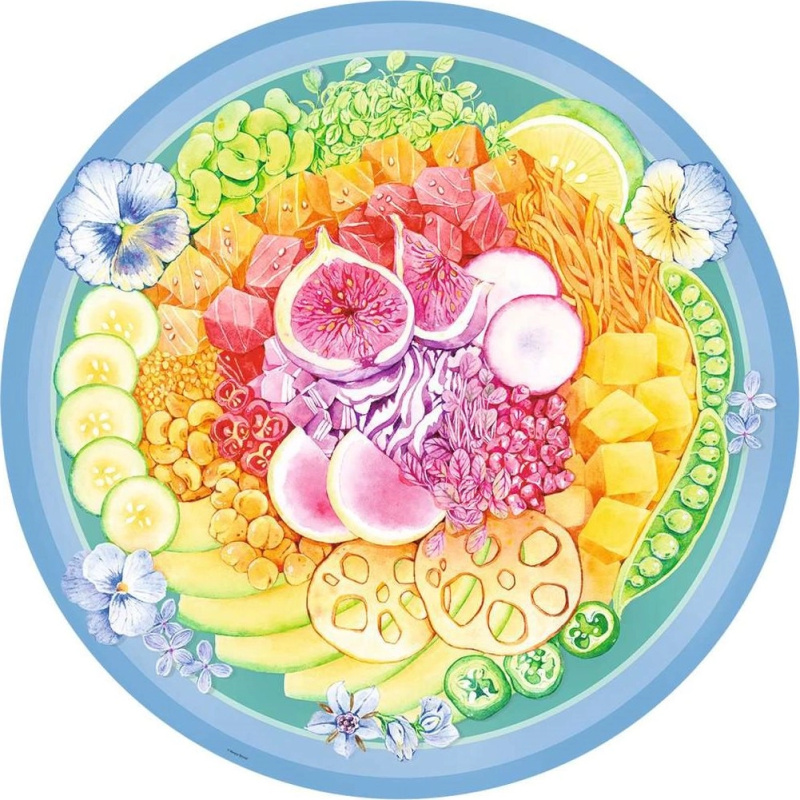 RAVENSBURGER Kulaté Kruh barev: Poke Bowl 500 dílků