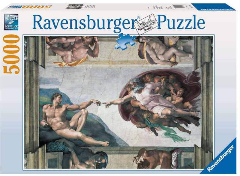 Ravensburger Michelangelo Stvoření Adama 5000 dílků