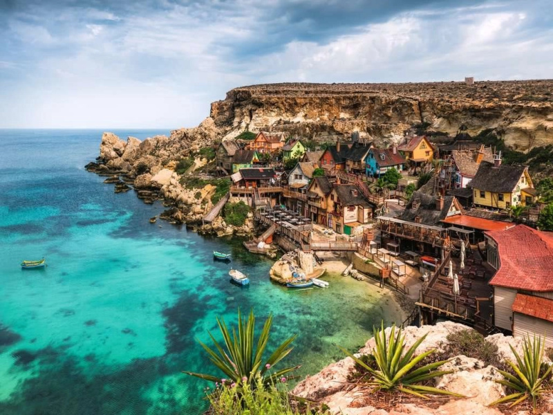 RAVENSBURGER Vesnička Popeye Malta 1500 dílků