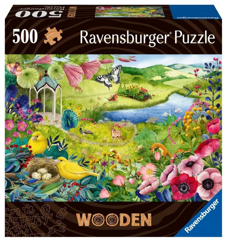 RAVENSBURGER Dřevěné puzzle Divoká zahrada 500 dílků