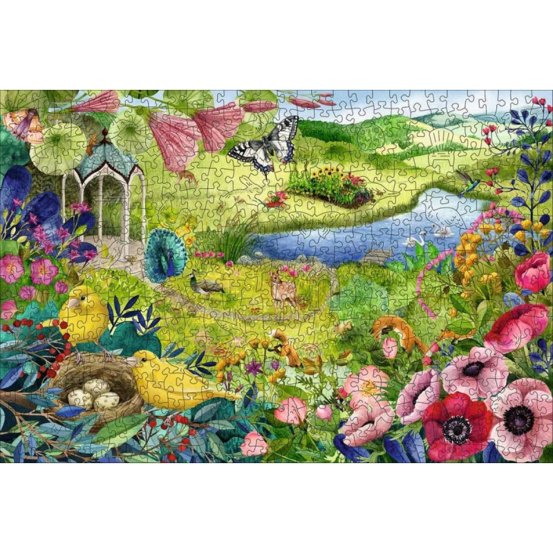 RAVENSBURGER Dřevěné puzzle Divoká zahrada 500 dílků