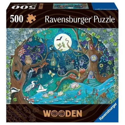 Dřevěné puzzle kouzelný les 500 dílků