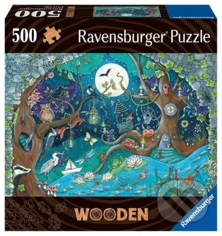 Dřevěné puzzle kouzelný les 500 dílků