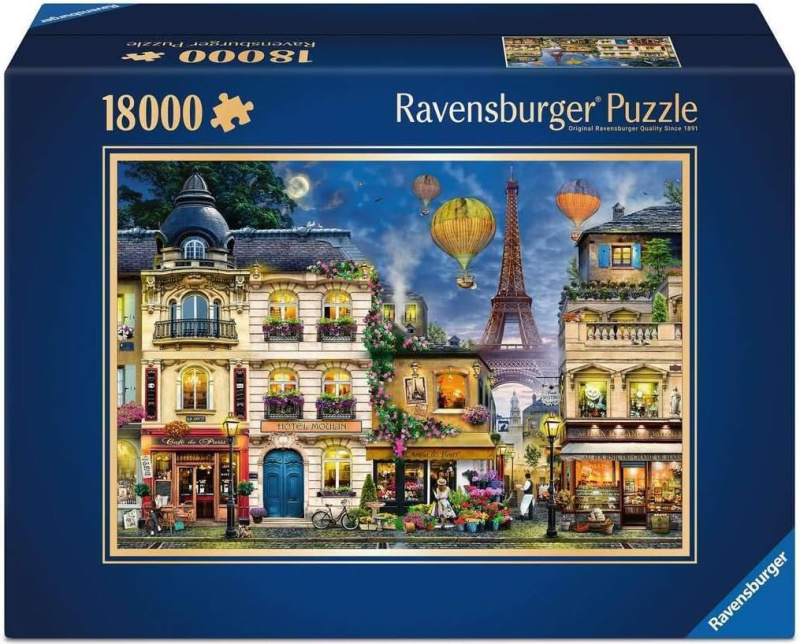 RAVENSBURGER Puzzle Procházka noční Paříží 18000 dílků
