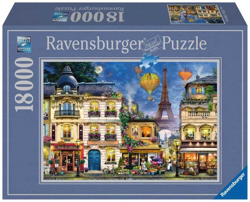 RAVENSBURGER Puzzle Procházka noční Paříží 18000 dílků