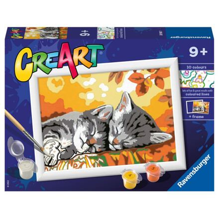 Ravensburger Malování podle čísel Podzimní koťata 18 x 13 cm
