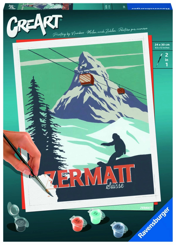 creart zermatt, švýcarsko – malování podle čísel