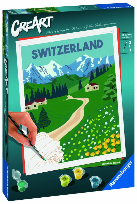 CreArt Jungfrau Region – malování podle čísel pro děti a teenagery