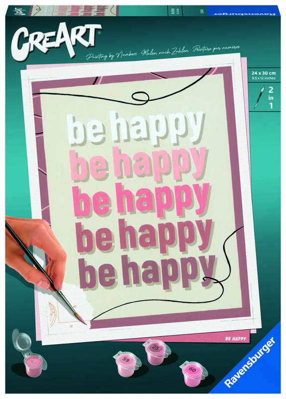 CreArt 235445 Buď šťastný: Be happy