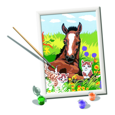 CreArt 235728 Kůň a koťata