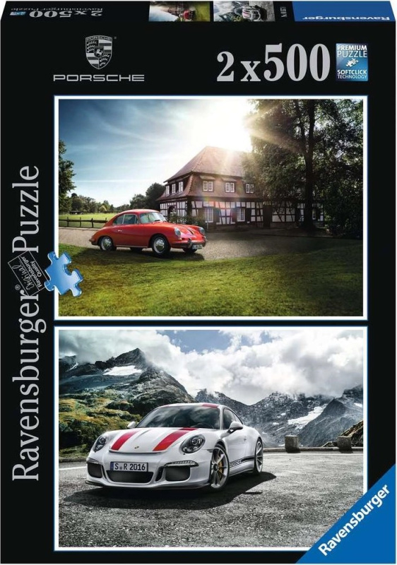 RAVENSBURGER Porsche 356 a Porsche 911 2x500 dílků