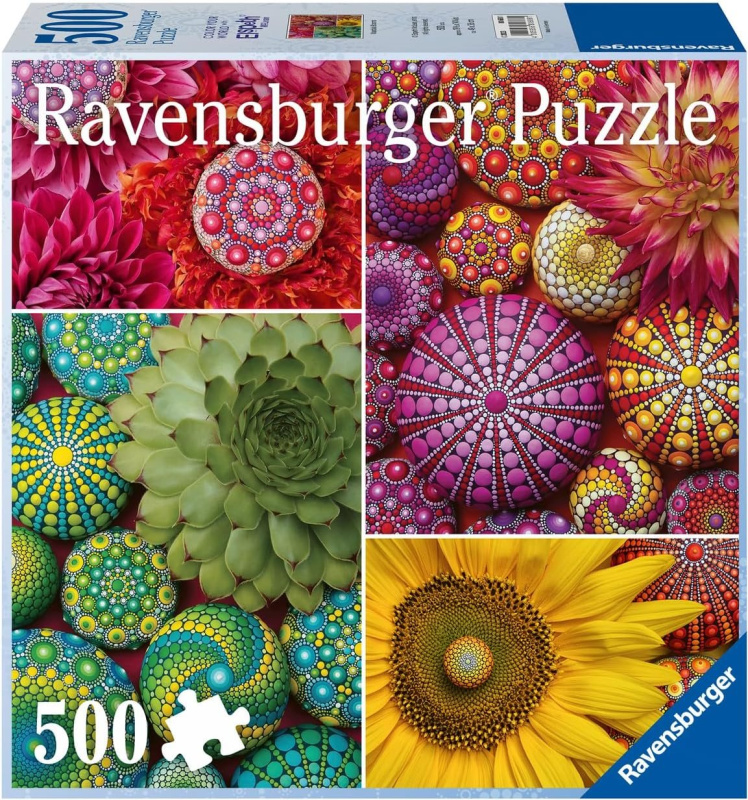 Ravensburger puzzle Mandala květiny 500 dílků