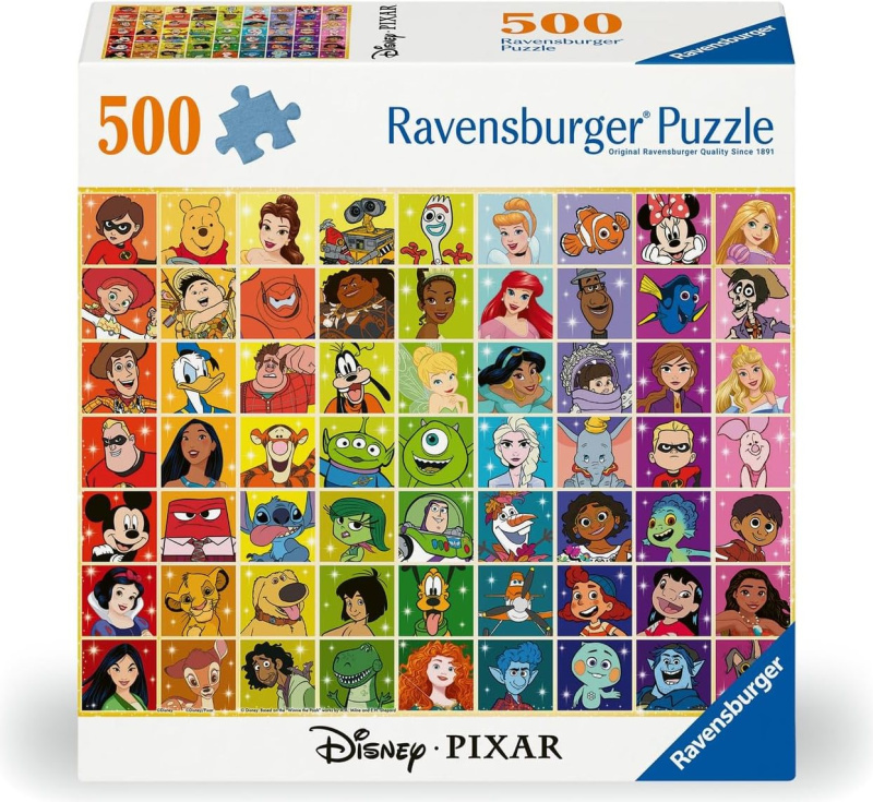 Puzzle Ravensburger 500 dílků Barevná paleta Disney & Pixar