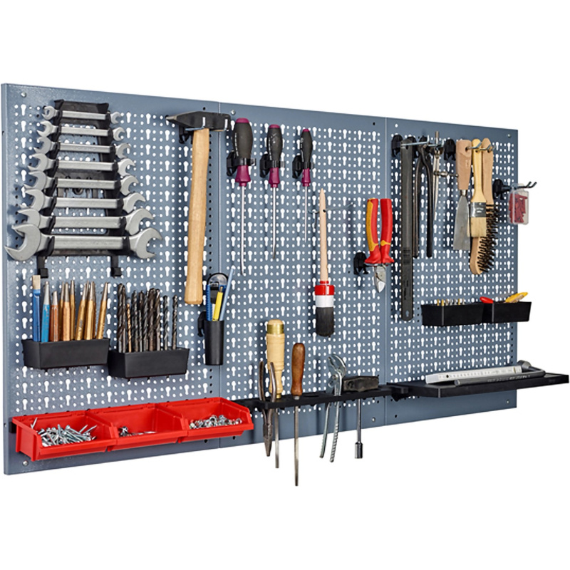 Küpper 3dílná děrovaná stěna 70100, 12 háčků, 120 x 60 cm