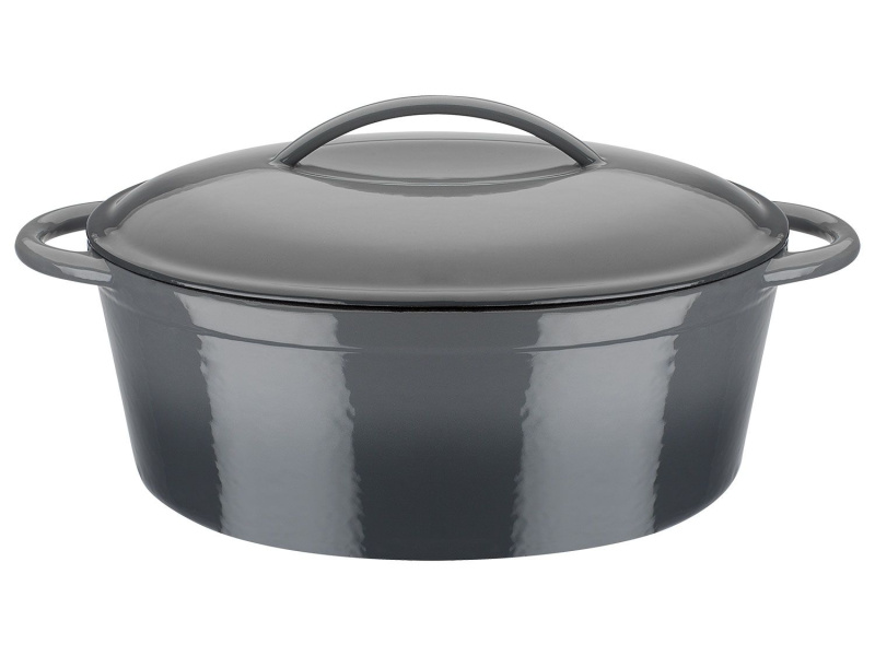 GSW Litinový hrnec na dušení / Pekáč, Ø 30 cm (pekáč, šedá, 33 x 25 cm)