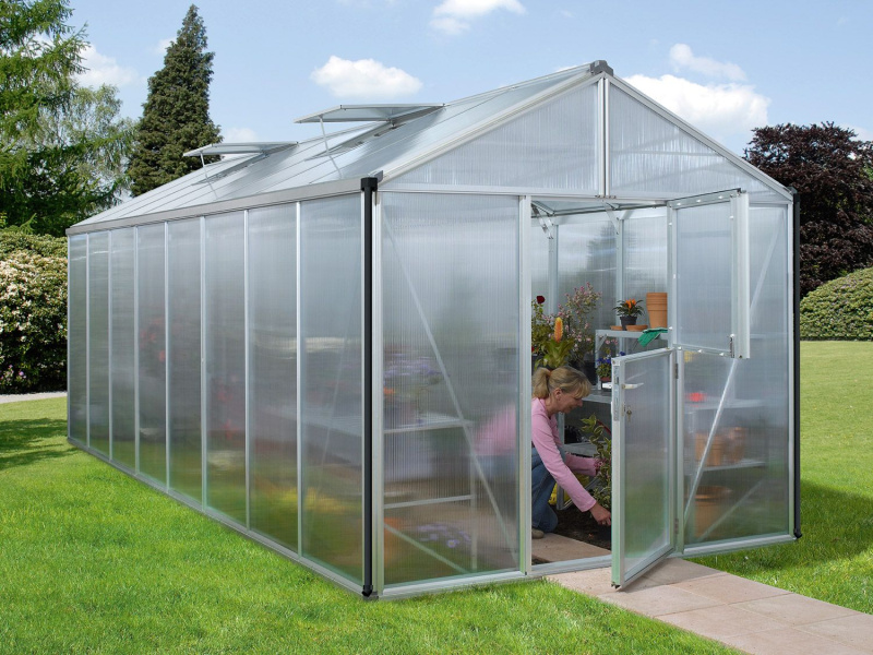 Vitavia Zahradní skleník Zeus (16 mm duté komorové panely, cca 15,7 m², hliník)