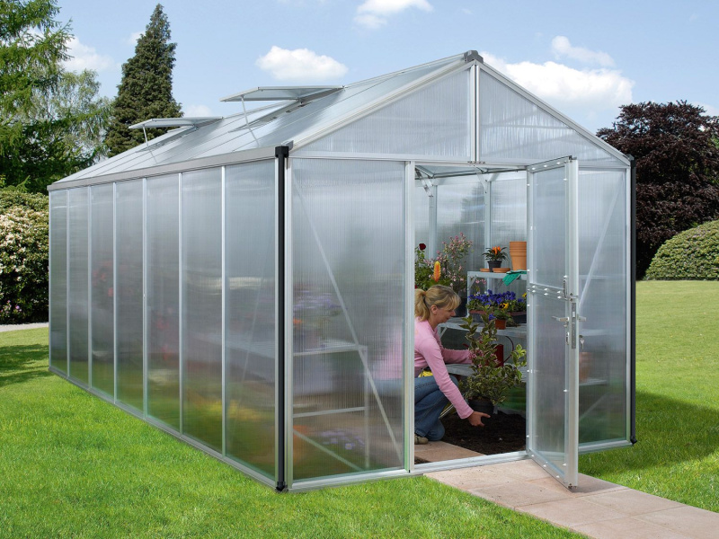 Vitavia Zahradní skleník Zeus (16 mm duté komorové panely, cca 13,8 m², hliník)