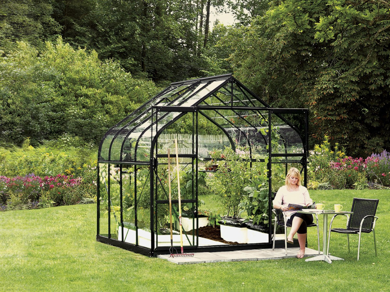 Vitavia Zahradní skleník Dione (6,7 m², černá)