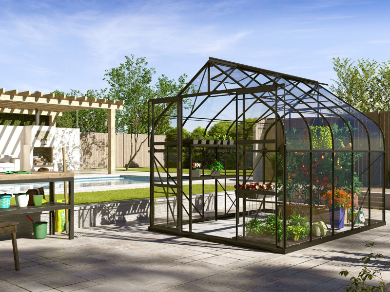 Vitavia Zahradní skleník Dione (8,3 m², černá)
