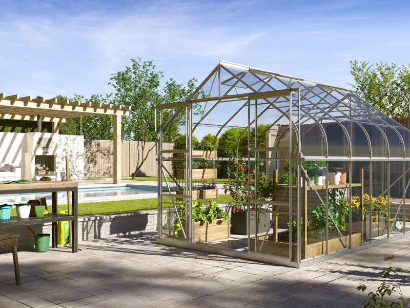 Vitavia Zahradní skleník Dione (9,9 m², hliník eloxovaný)