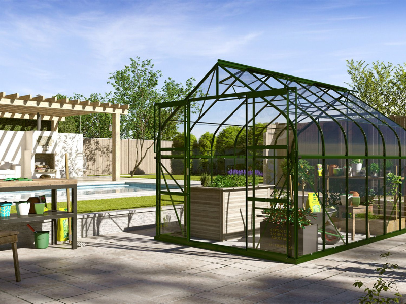 Vitavia Zahradní skleník Dione (9,9 m², smaragdová)