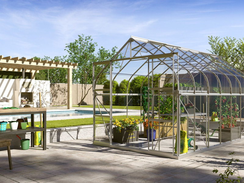 Vitavia Zahradní skleník Dione (11,5 m², hliník eloxovaný)