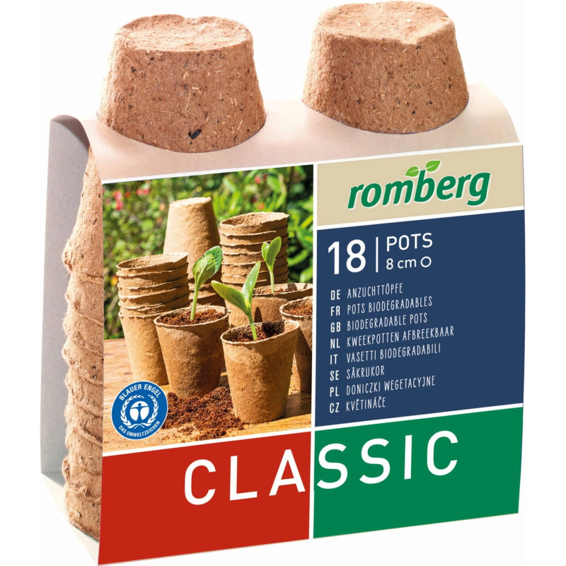 Pěstební květináče Natur 18 ks, pr. 8 cm