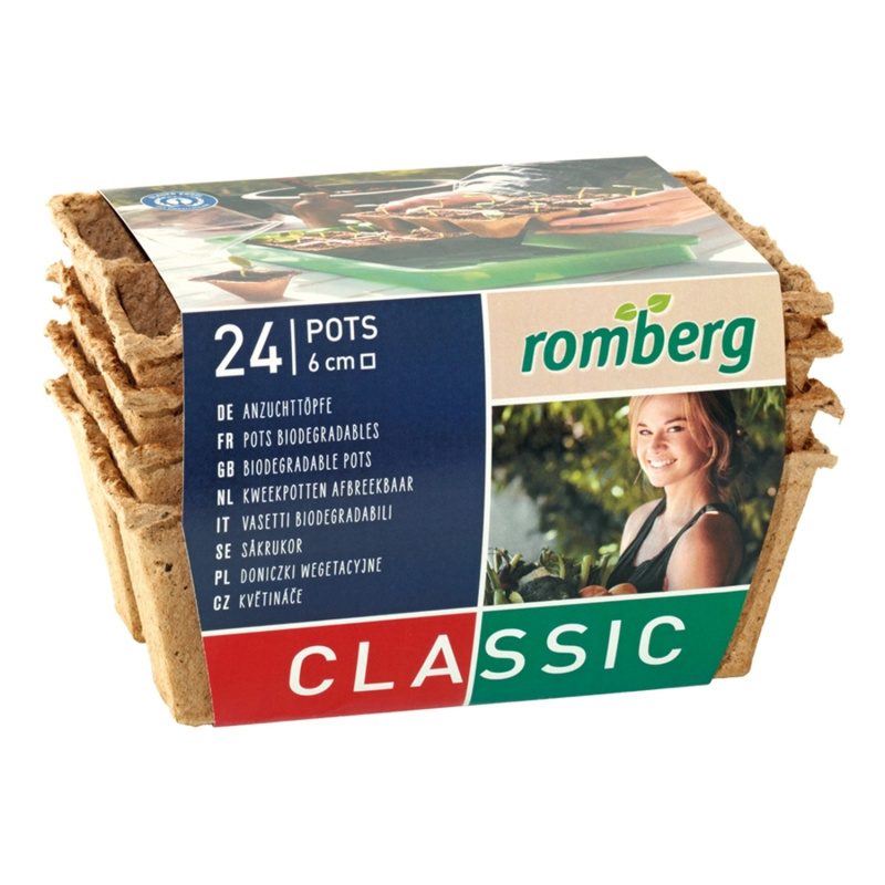Pěstební květináče Natur 24 ks, 6 x 6 cm