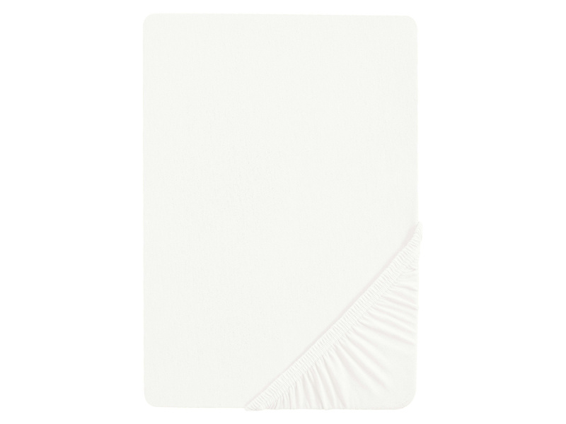 Biberna Žerzejové napínací prostěradlo (180-200 x 200 cm, bílá)