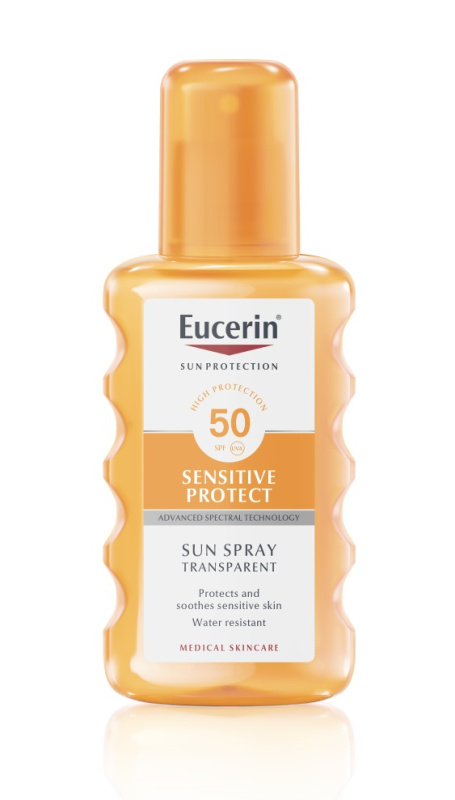 Eucerin Sun Dry Touch Oil Control transparentní ochranný sprej SPF 50 200 ml