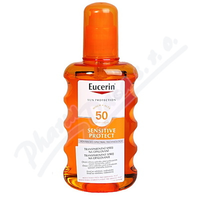 Eucerin Sun Dry Touch Oil Control transparentní ochranný sprej SPF 50 200 ml