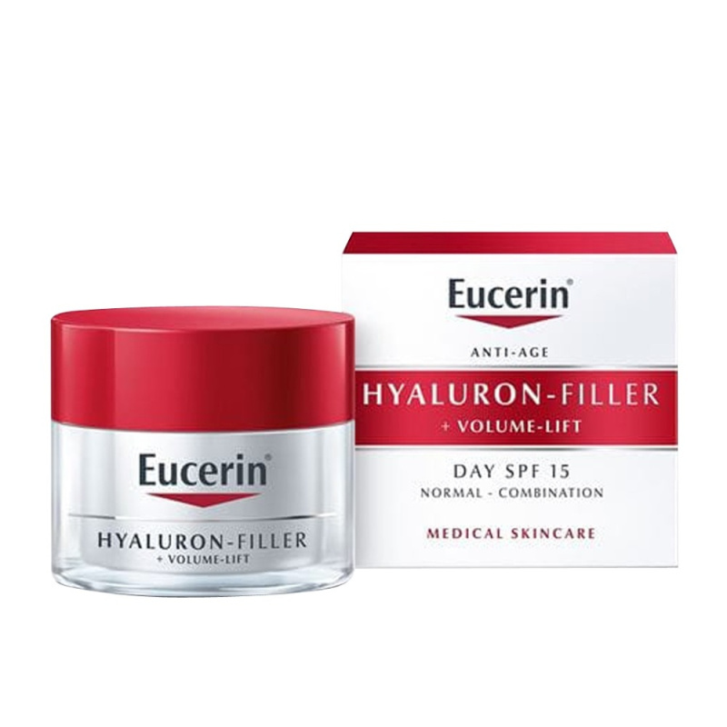 Eucerin Hyaluron-Filler + Volume-Lift denní liftingový krém pro normální až smíšenou pleť SPF 15 50 ml