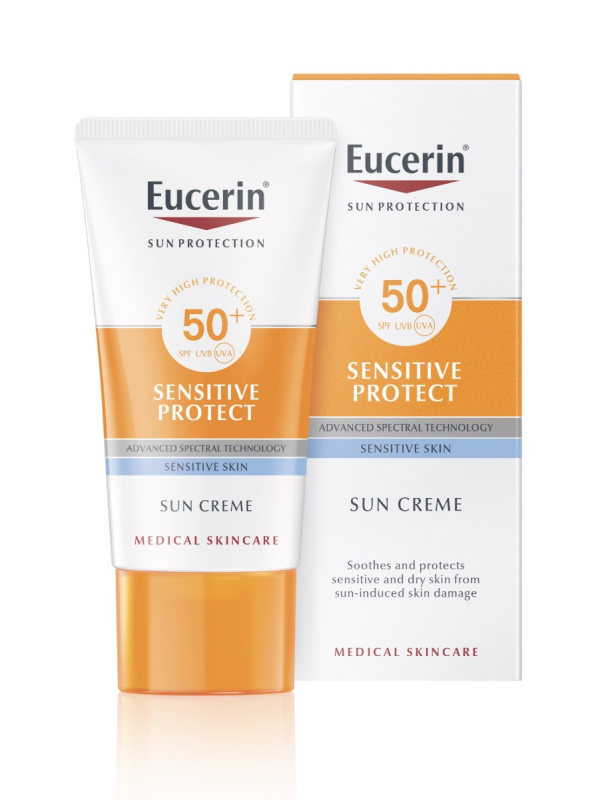 Eucerin Sun Sensitive Protect ochranný krém na obličej SPF 50+ 50 ml