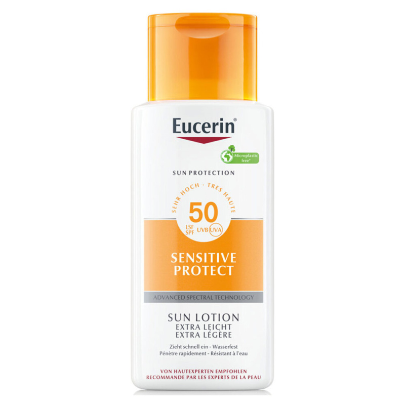 Eucerin Sun Sensitive Protect extra lehké mléko na opalování SPF 50+ 150 ml