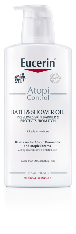 Eucerin AtopiControl sprch.olej suchá zarud.400ml