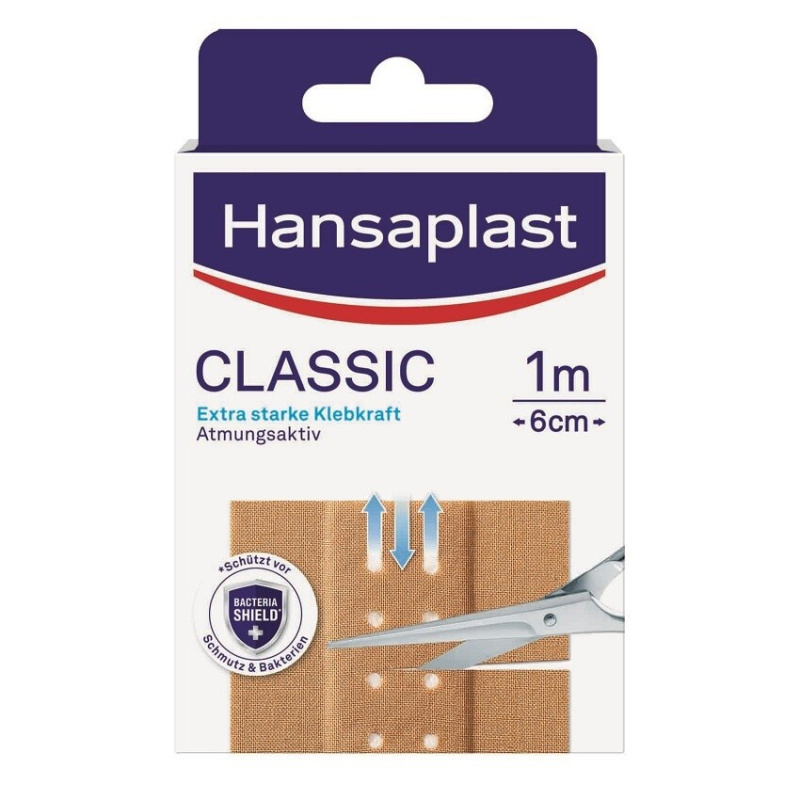 Hansaplast Náplast textilní 1 m x 6 cm nedělená 1 ks
