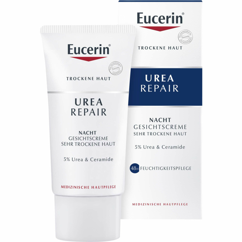 Eucerin UreaRepair Night Cream noční krém na obličej, krk a dekolt bez parfemace 50 ml