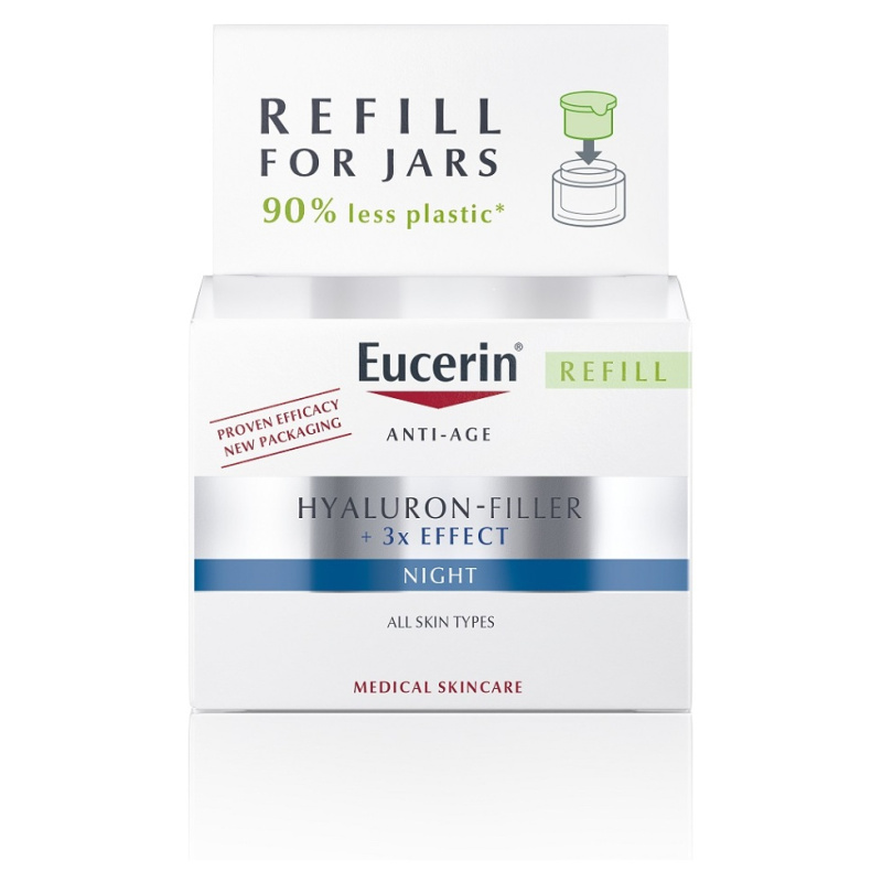Eucerin HYALURON-FILLER+3xEFFECT noč.kr.refill50ml
