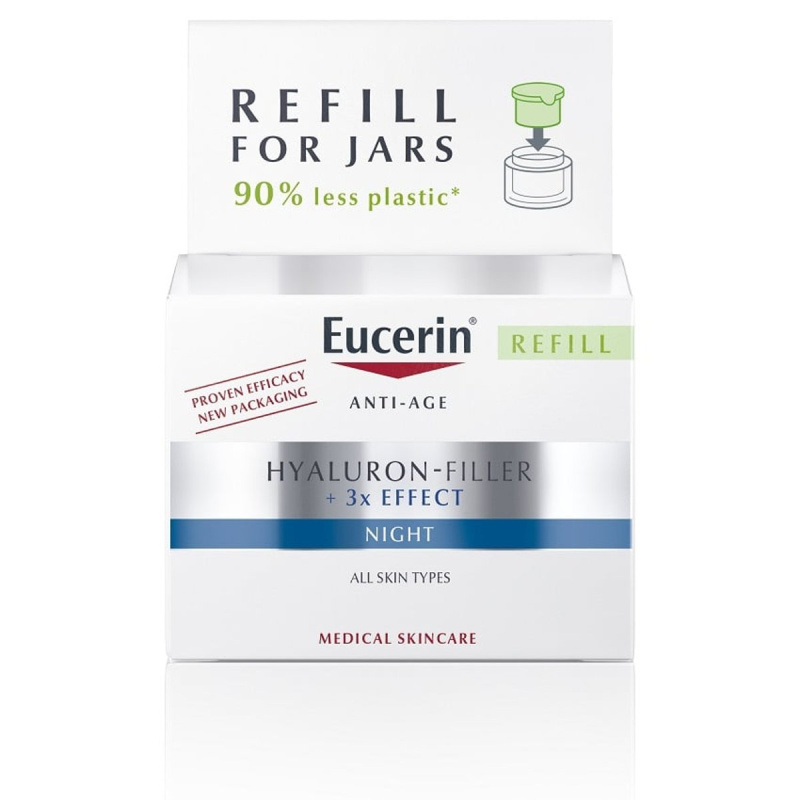Eucerin HYALURON-FILLER+3xEFFECT noč.kr.refill50ml